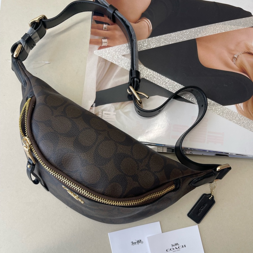 (new+tag) Coach belt bag women monogram signature leather - Picture 6 of 11